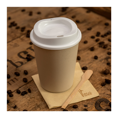 VERRES RÉUTILISABLES POUR BOISSONS CHAUDES 430 ML Ø 8,9x11,3 CM NATUREL PP (165 UNITÉ)