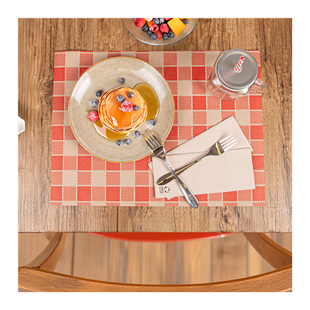 SETS DE TABLE XL - RECYCLÉS 'VICHY' 80 G/M2 35x50 CM NATUREL PAPIER (1000 UNITÉ)