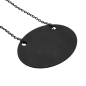 ARDOISE AVEC CHAÎNE  Ø 10.3x7.9 CM NOIR PIZARRA+METAL (1 UNITÉ)