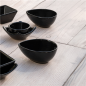 MINI RÉCIPIENTS "LARME" 'AKALA'  Ø 10x7,2x4,1 CM NOIR PORCELAINE (12 UNITÉ)
