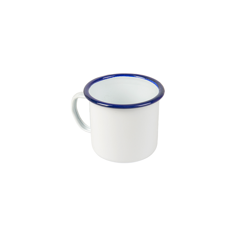 TASSES 'ENAMELWARE' 500 ML Ø 9x9 CM BLANC ACIER ÉMAILLÉ (6 UNITÉ)
