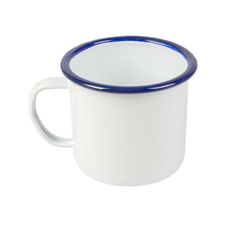 TASSES 'ENAMELWARE' 500 ML Ø 9x9 CM BLANC ACIER ÉMAILLÉ (6 UNITÉ)