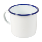 TASSES 'ENAMELWARE' 700 ML Ø 10x10 CM BLANC ACIER ÉMAILLÉ (6 UNITÉ)