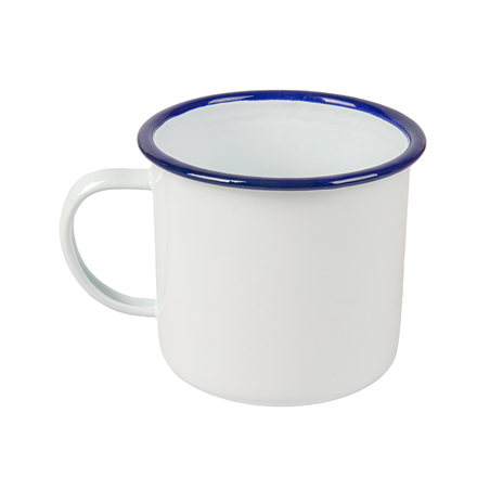TASSES 'ENAMELWARE' 700 ML Ø 10x10 CM BLANC ACIER ÉMAILLÉ (6 UNITÉ)