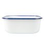 RÉCIPIENTS AVEC COUVERCLE 'ENAMELWARE' 2100 ML 23,5x19x9 CM BLANC ACIER ÉMAILLÉ (3 UNITÉ)