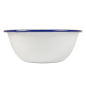 BOLS 'ENAMELWARE' 1000 ML Ø 18,5x7,5 CM BLANC ACIER ÉMAILLÉ (6 UNITÉ)