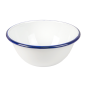 BOLS 'ENAMELWARE' 1500 ML Ø 20,5x8,5 CM BLANC ACIER ÉMAILLÉ (6 UNITÉ)