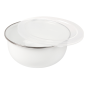 BOLS AVEC COUVERCLE 'ENAMELWARE' 700 ML Ø 14x6,1 CM BLANC ACIER ÉMAILLÉ (6 UNITÉ)