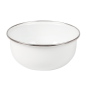 BOLS AVEC COUVERCLE 'ENAMELWARE' 700 ML Ø 14x6,1 CM BLANC ACIER ÉMAILLÉ (6 UNITÉ)