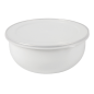 BOLS AVEC COUVERCLE 'ENAMELWARE' 1000 ML Ø 18x7,3 CM BLANC ACIER ÉMAILLÉ (6 UNITÉ)