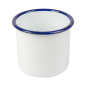 BOLS 'ENAMELWARE' 350 ML Ø 8x8 CM BLANC ACIER ÉMAILLÉ (6 UNITÉ)