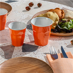 GOBELETS EMPILABLES 'ASAMI WARE' 180 ML Ø 7,5x7,6 CM ROUGE MÉLAMINE (10 UNITÉ)