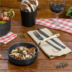 MINI POÊLE 'ARTINOX' 600 ML Ø 15,5x4 CM NOIR INOX (1 UNITÉ)