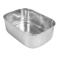 RÉCIPIENT AVEC COUVERCLE 'ARTINOX' 1300 ML 18x13x6 CM ARGENTE INOX + LDPE (12 UNITÉ)