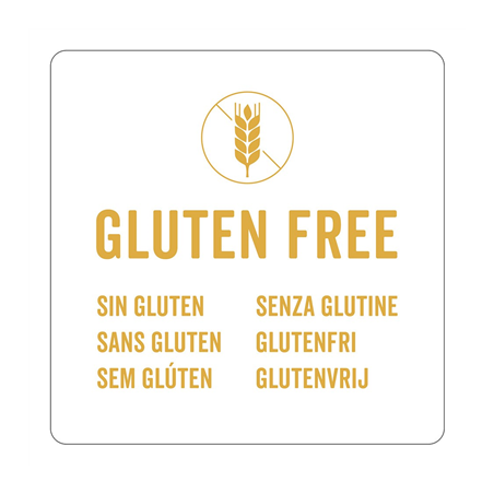 750 U. ÉTIQUETTES ADHESIVES "GLUTEN FREE"
