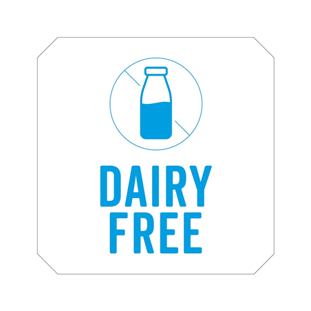 1000 U. ÉTIQUETTES ADHESIVES "DAIRY FREE"