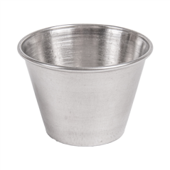 RAMEQUINS AVEC COUVERCLE 'ARTINOX' 75 ML Ø 6x4,5 CM ARGENTE INOX + LDPE (72 UNITÉ)