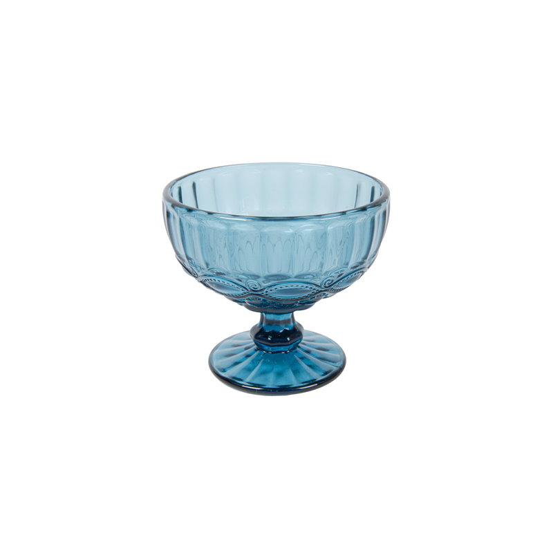 COUPES À DESSERTS VINTAGE 'WAKI GLASS' 380 ML Ø12x10.5 CM BLEU VERRE (6 UNITÉ)