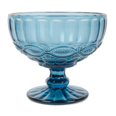 COUPES À DESSERTS VINTAGE 'WAKI GLASS' 380 ML Ø12x10.5 CM BLEU VERRE (6 UNITÉ)