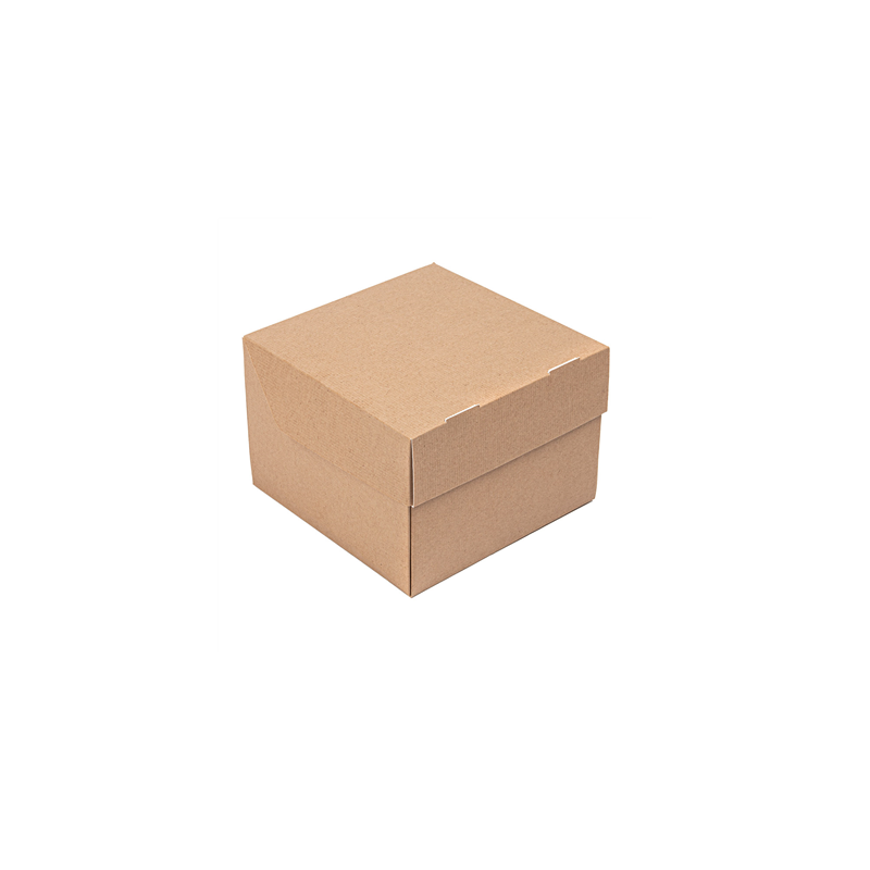 BOÎTES HAMBURGER 'THEPACK' 240 G/M2 15,5x15,5x11,5 CM (XXL) NATUREL CARTON ONDULÉ NANO-MICRO (300 UNITÉ)