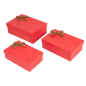 3 U BOÎTES PRÉSENTATION   ROUGE CARTON (1 UNITÉ)