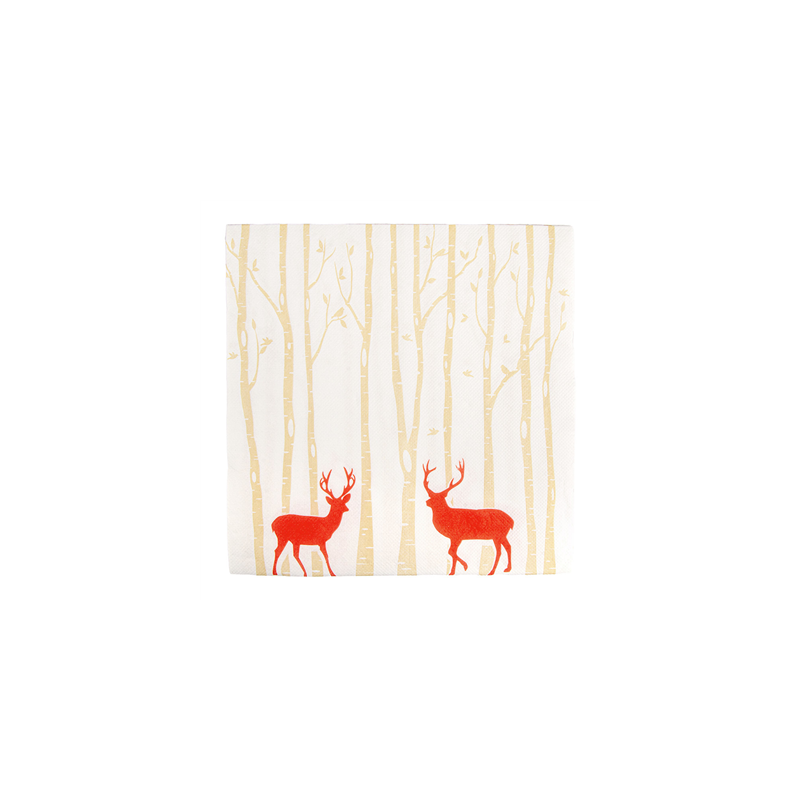 SERVIETTES "DOUBLE POINT" 'CARIBÚ' 18 G/M2 40x40 CM BLANC OUATE (1200 UNITÉ)