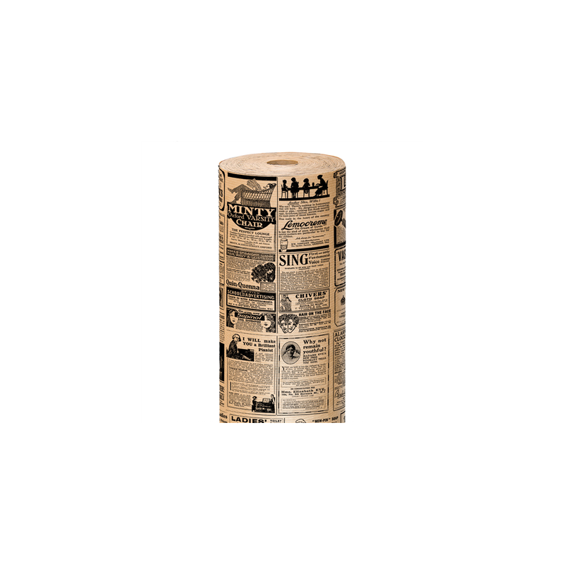 PAPIER CADEAUX 'TIMES' 60 G/M2 0,7x100 M NATUREL KRAFT VERGÉ (1 UNITÉ)