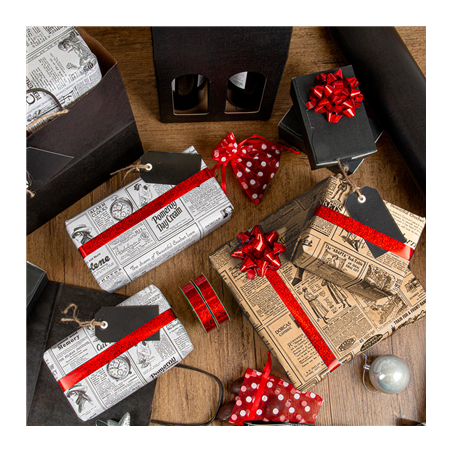 PAPIER CADEAUX 'TIMES' 60 G/M2 0,7x100 M NATUREL KRAFT VERGÉ (1 UNITÉ)