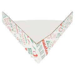 PELLES TRIANG. PIZZAS 'PAROLE'  21x16,5x3,5 CM BLANC CARTON (1200 UNITÉ)