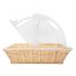 CORBEILLE SIMILAIRE OSIER AVEC COUPOLE  36x33,5x26 CM BEIGE PP (1 UNITÉ)