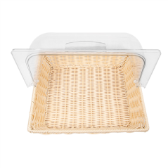 CORBEILLE SIMILAIRE OSIER AVEC COUPOLE