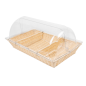 CORBEILLE SIMILAIRE OSIER AVEC COUPOLE GN 1/1  53,5x33,5x28 CM BEIGE PP (1 UNITÉ)