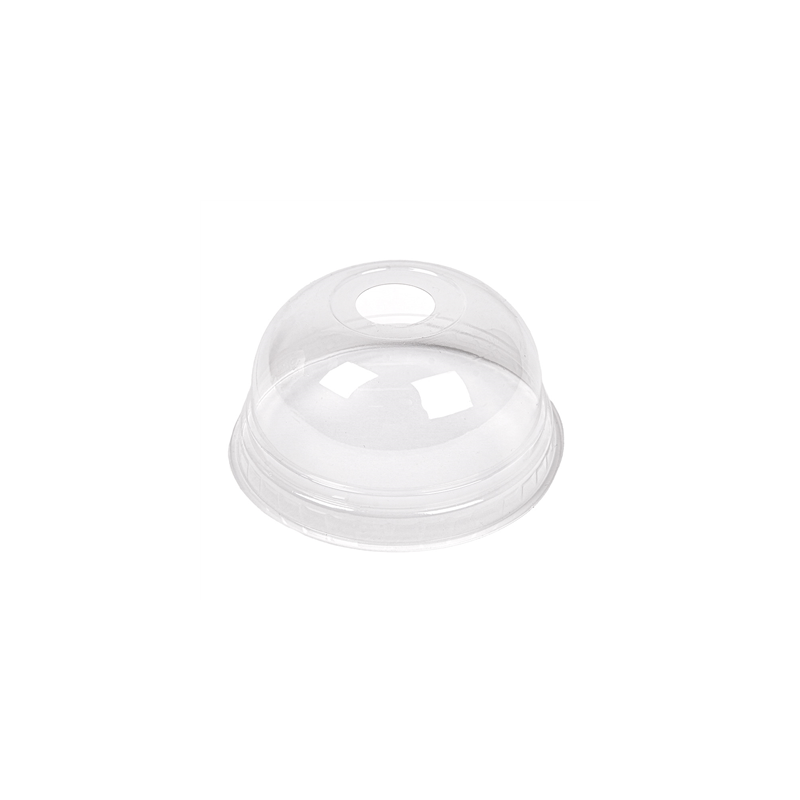 COUVERCLES COUPOLE AVEC ORIFICE POUR 224.01  Ø 8,5x4,2 CM TRANSPARENT PLA (800 UNITÉ)