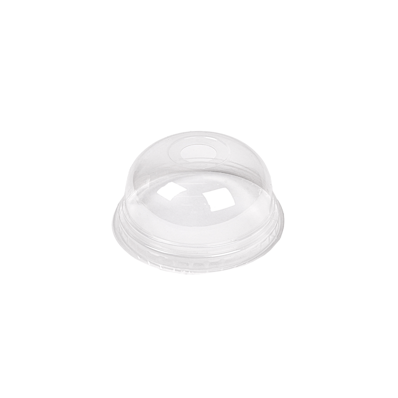 COUVERCLES COUPOLE AVEC ORIFICE POUR 224.02  Ø 9,5x4,4 CM TRANSPARENT PLA (800 UNITÉ)