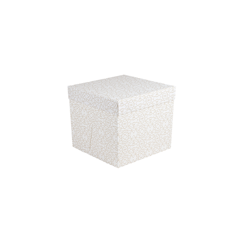 BOÎTES PATISSERIES HAUTES SANS FENÊTRE 'THEPACK DECO' 330 G/M2 35,6x35,6x30,5 CM BLANC CARTON ONDULÉ MICROCANAL (30 UNITÉ)