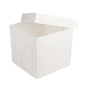 BOÎTES PATISSERIES HAUTES SANS FENÊTRE 'THEPACK DECO' 330 G/M2 35,6x35,6x30,5 CM BLANC CARTON ONDULÉ MICROCANAL (30 UNITÉ)