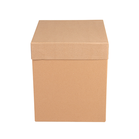 BOÎTES PATISSERIES HAUTES SANS FENÊTRE 'THEPACK' 320 G/M2 25,4x25,4x30,5 CM NATUREL CARTON ONDULÉ MICROCANAL (30 UNITÉ)