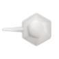RÉCIPIENTS HEXAGONALES 'BIONIC'  5,5x3 CM BLANC BAGASSE (1000 UNITÉ)