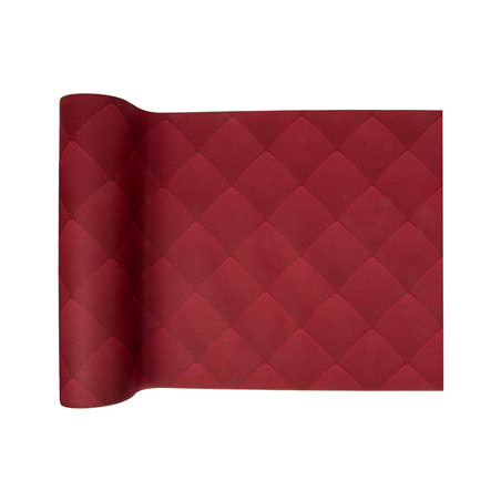"TÊTE-À-TÊTE" PRÉ. 120CM (20 FEU.) 'RHOMBUS' 55 G/M2 0,40x24 M BORDEAUX AIRLAID (6 UNITÉ)