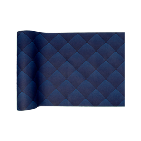 "TÊTE-À-TÊTE" PRÉ. 120CM (20 FEU.) 'RHOMBUS' 55 G/M2 0,40x24 M BLEU MARINE AIRLAID (6 UNITÉ)