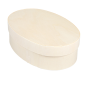 MINI BOÎTE OVALE AVEC COUVERCLE  16x10,5x5 CM NATUREL BOIS (20 UNITÉ)
