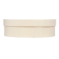 MINI BOÎTE OVALE AVEC COUVERCLE  16x10,5x5 CM NATUREL BOIS (20 UNITÉ)