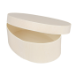 MINI BOÎTE OVALE AVEC COUVERCLE  16x10,5x5 CM NATUREL BOIS (20 UNITÉ)