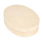 MINI BOÎTE OVALE AVEC COUVERCLE  19,5x14,5x5 CM NATUREL BOIS (20 UNITÉ)