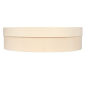 MINI BOÎTE OVALE AVEC COUVERCLE  19,5x14,5x5 CM NATUREL BOIS (20 UNITÉ)