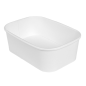 RÉCIPIENTS RECTANGULAIRES 750 ML 320 + 30 PE G/M2 17,3x12,3x5,7 CM BLANC KRAFT (300 UNITÉ)