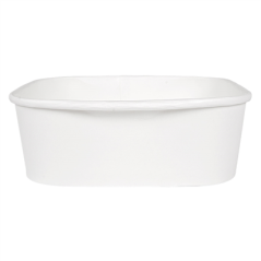 RÉCIPIENTS CARRÉS 1000 ML 320 + 26 PE G/M2 16,7x16,7x5,5 CM BLANC KRAFT (300 UNITÉ)