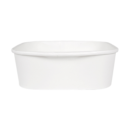 RÉCIPIENTS CARRÉS 1000 ML 320 + 26 PE G/M2 16,7x16,7x5,5 CM BLANC KRAFT (300 UNITÉ)