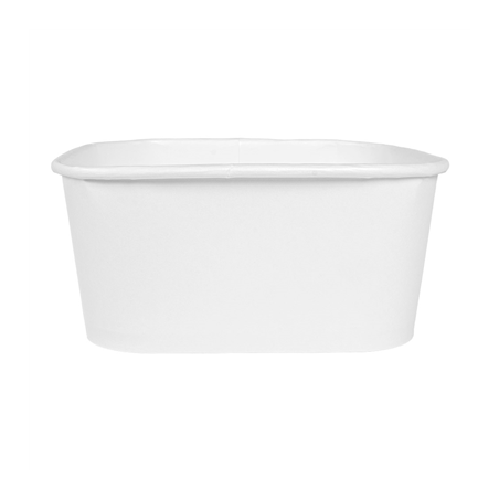 RÉCIPIENTS CARRÉS 1230 ML 320 + 26 PE G/M2 16,7x16,7x6,6 CM BLANC KRAFT (300 UNITÉ)