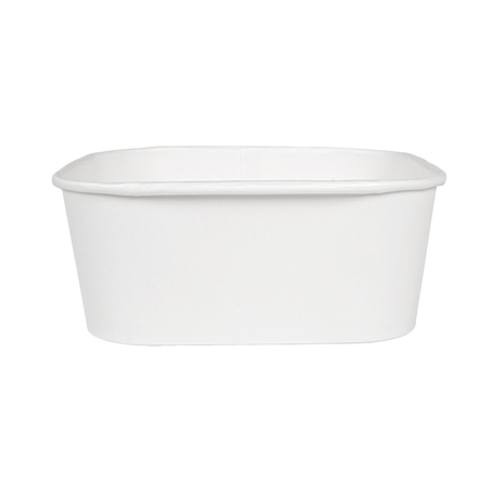 RÉCIPIENTS CARRÉS 1410 ML 320 + 26 PE G/M2 16,7x16,7x7,5 CM BLANC KRAFT (300 UNITÉ)